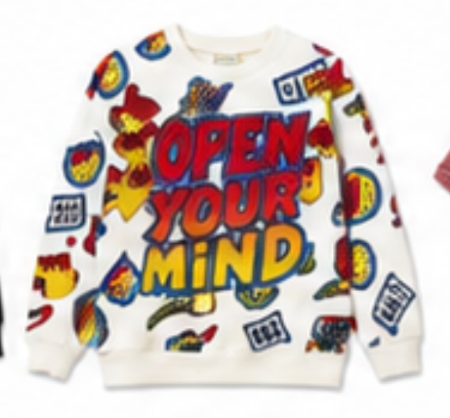 Open Your Mind allover print sweatshirt