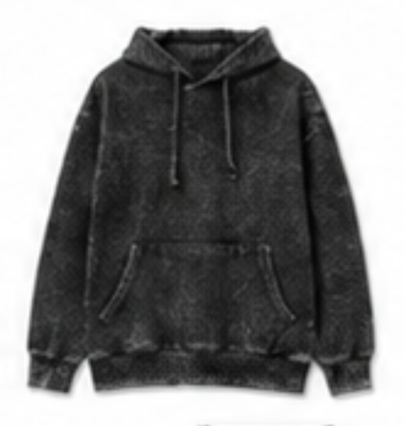 Washed pullover hoodie