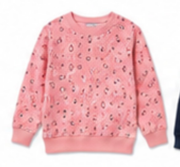 Pink allover floral sweatshirt