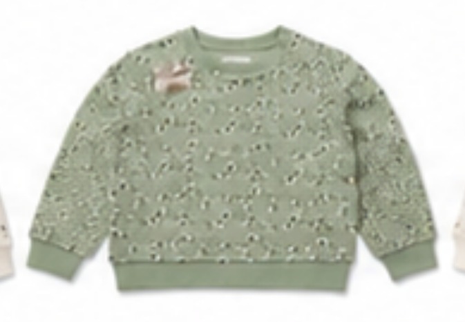 Sage floral crewneck sweatshirt